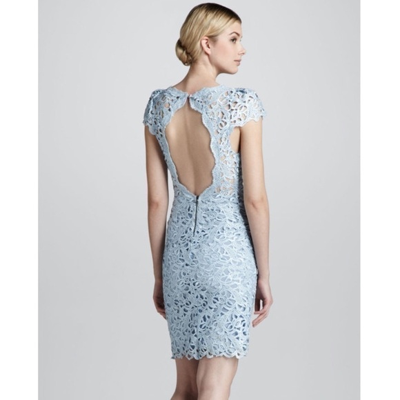 ALICE + Olive blue open back cut out lace dress size XS - Picture 6 of 16